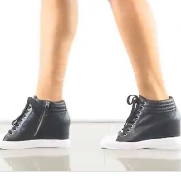 dkny cindy wedge sneakers